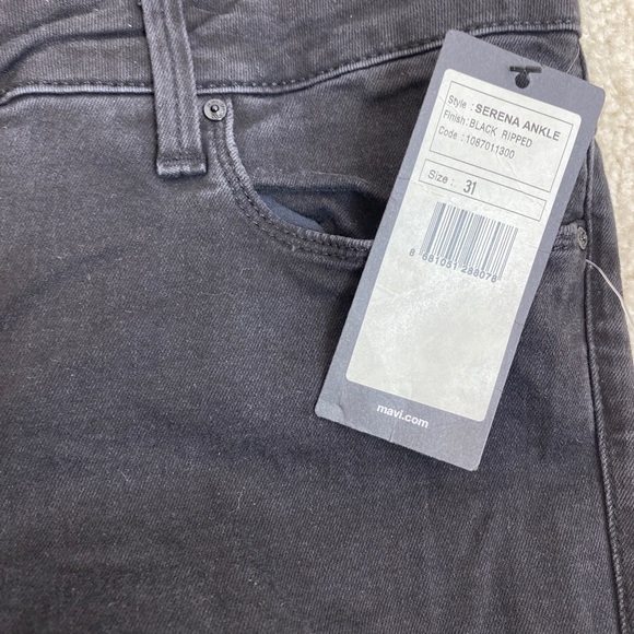 Mavi Serena low rise ankle skinny black jeans 31 - Picture 5 of 7